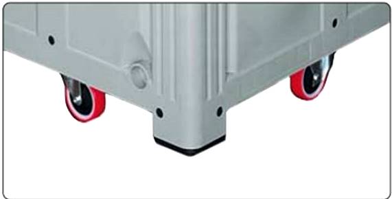 Bigbox 1185 C4X1 šedý, 4N, 2-2 kolečka 125 mm uprostřed stěn, uzavřený